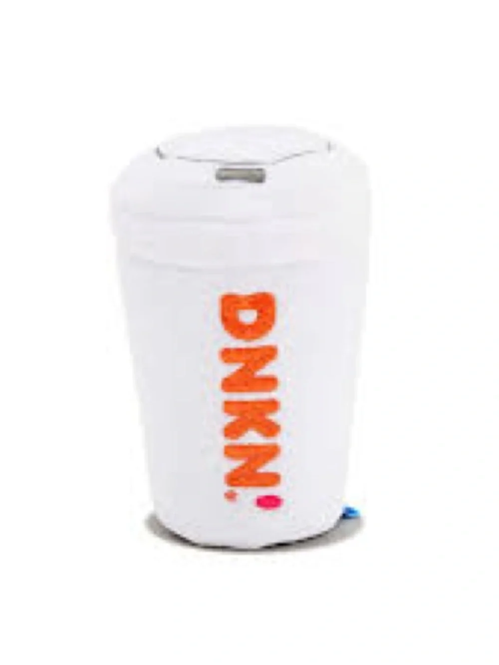 Dunkin' White Travel Tumbler with Orange Logo dog toy